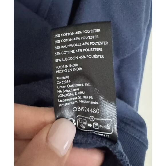 ANTHROPOLOGIE PILCRO Blue Johnny Collar Pullover Roomy Sweatshirt Women's MEDIUM - Picture 8 of 13